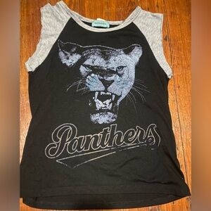 Graphic Panther Black Cat Sleeveless Tank Top T-Shirt SZ. XS EUC